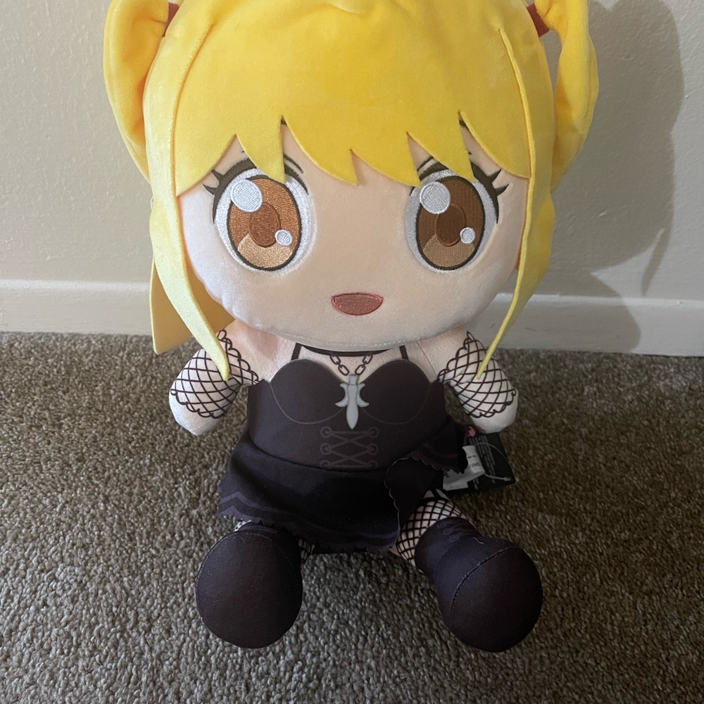 Lush Anime Plush with Yellow and Black Accents